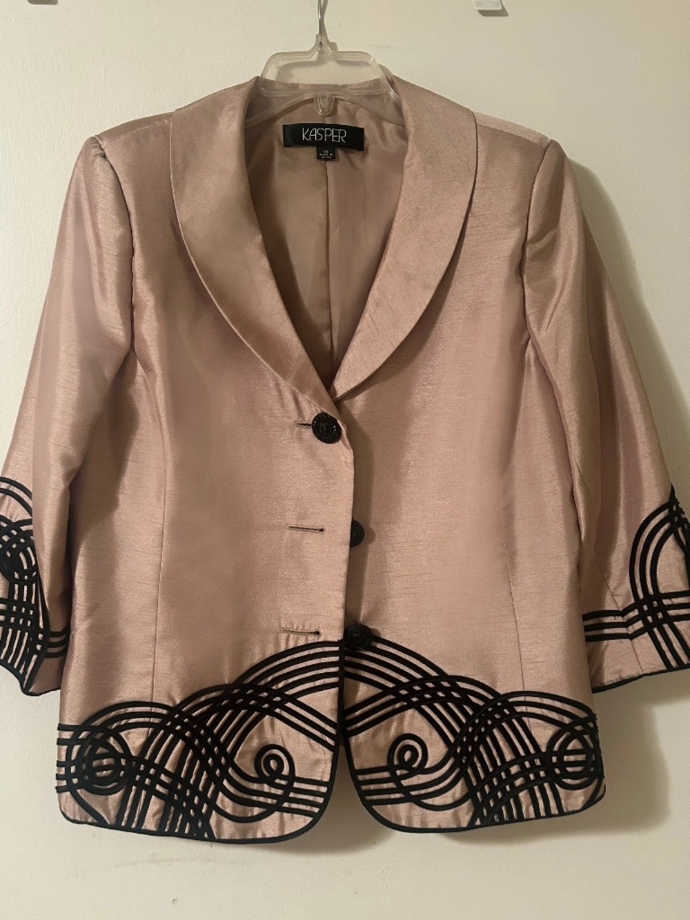 KASPER jacket with black embroidery
